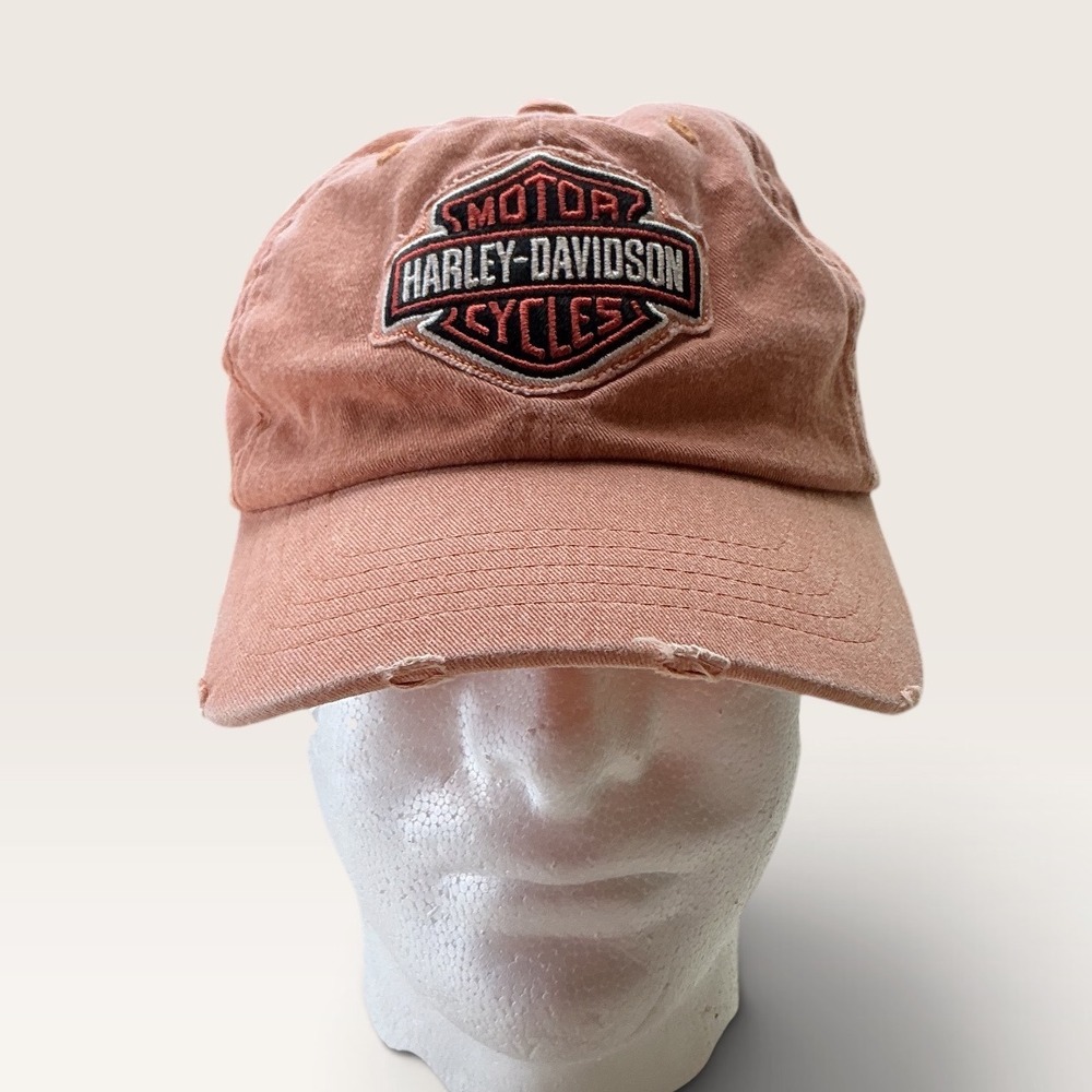 Harley-Davidson Mens Frayed Logo Baseball Cap Orange 99413-16VM